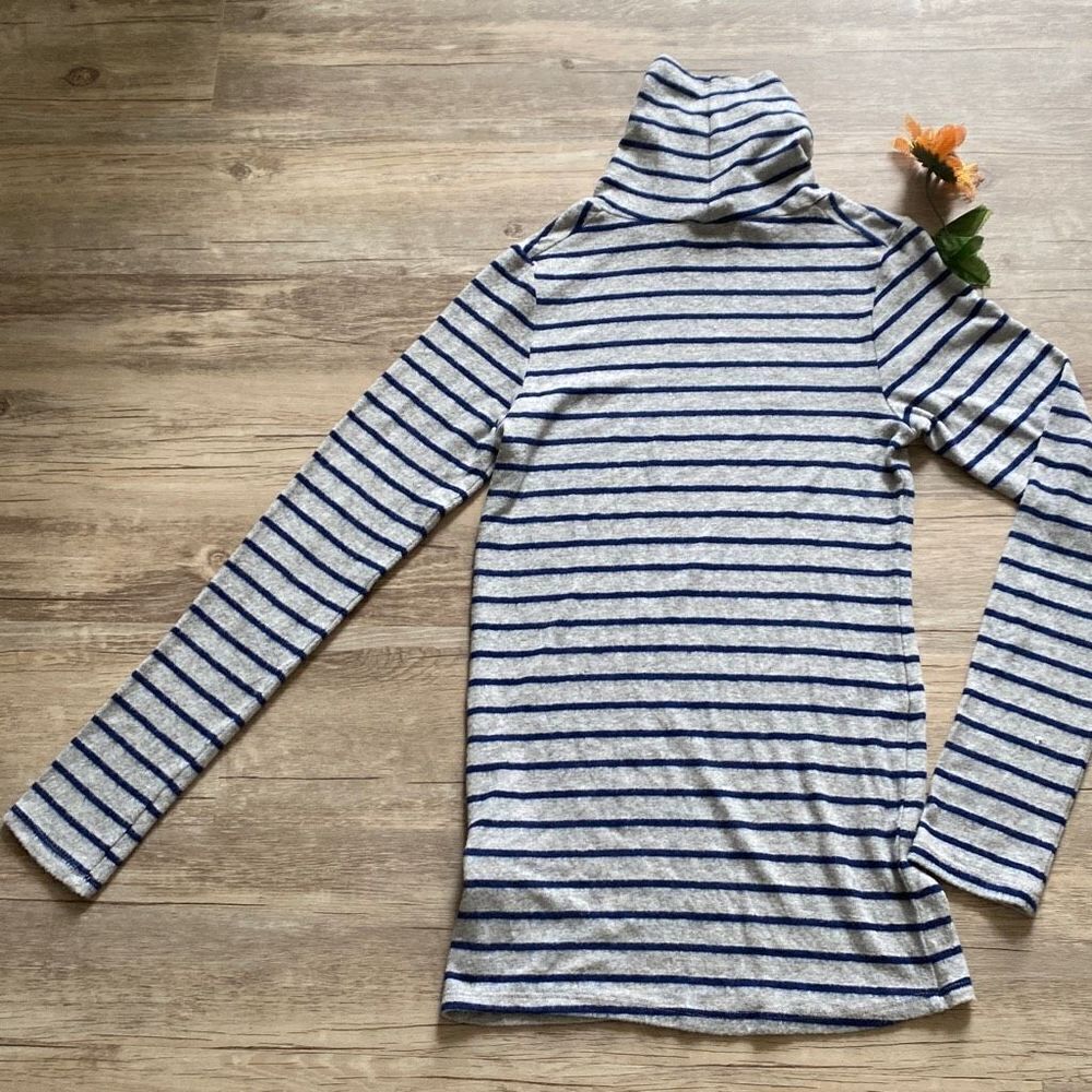 Hey Park and Lune Brooklyn Striped Long Sleeve Cozy Turtleneck Sweater Pullover - Picture 4 of 12